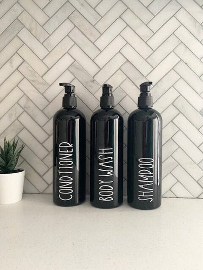 Farmhouse 16 oz Bathroom Bottle Set