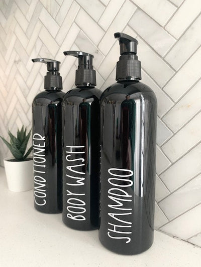 Farmhouse 16 oz Bathroom Bottle Set