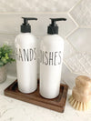 RAE DUNN  Inspired Collection- 16 oz PLASTIC White Hands Dishes Lotion