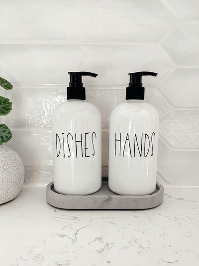 Farmhouse Collection- 16 oz PLASTIC Hands and Dishes Soap Dispenser