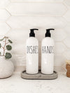 RAE DUNN  Inspired Collection- 16 oz PLASTIC White Hands Dishes Lotion