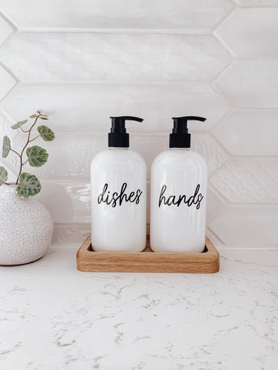 Signature Collection- 16 oz PLASTIC Hands and Dishes Soap Dispenser