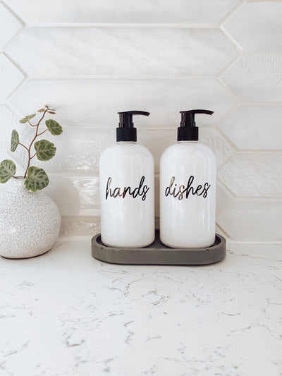 Signature Collection- 16 oz PLASTIC Hands and Dishes Soap Dispenser