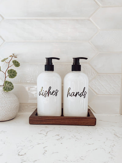 Signature Collection- 16 oz PLASTIC Hands and Dishes Soap Dispenser