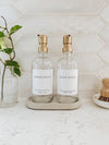 luxury Collection with Metal Pump- Glass Hand and Dish Soap Dispensers